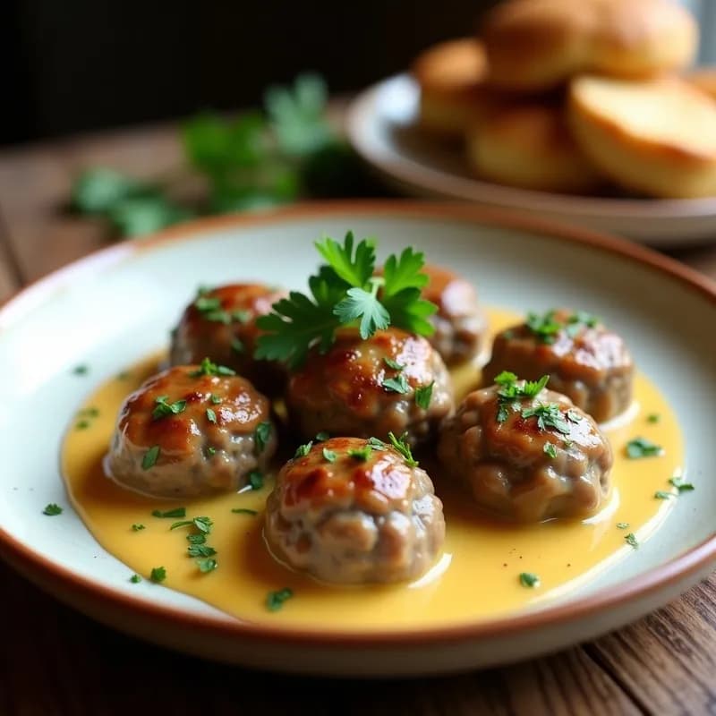 Albóndigas en Salsa de Almendras
