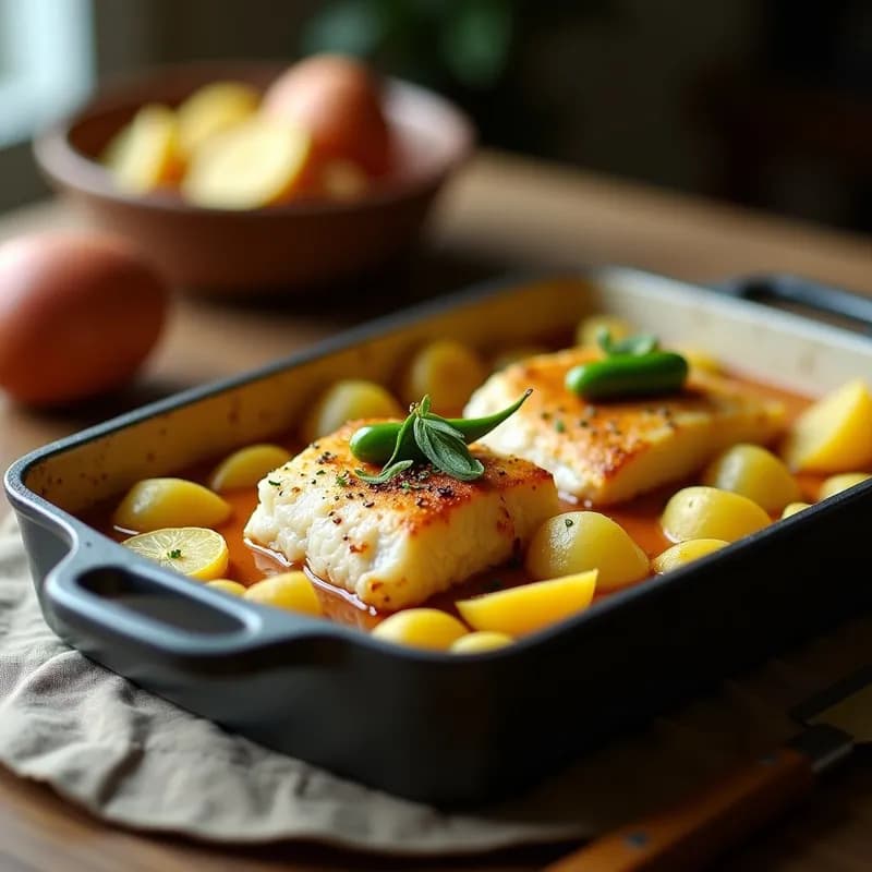 Bacalao al Horno con Patatas