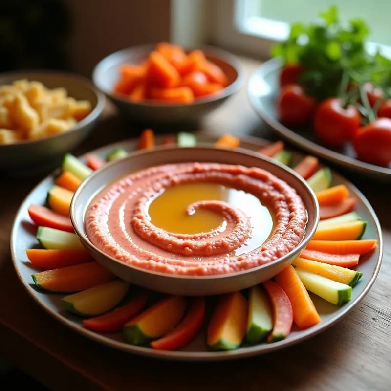 Hummus de Remolacha con Crudités