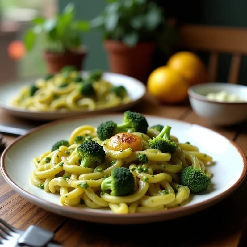 Espaguetis Verdes con Pesto de Brócoli Rápido