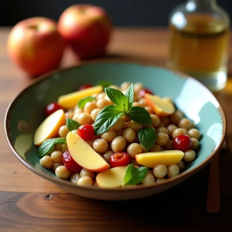 Ensalada Tibia de Lentejas, Manzana y Nueces