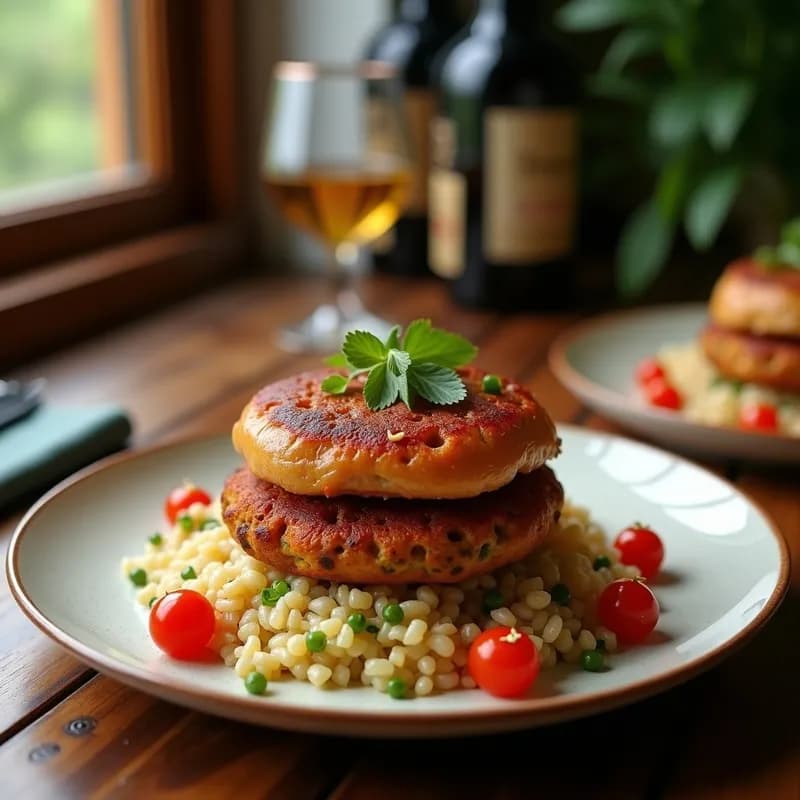Hamburguesa de Alubias Rojas, Quinoa y Remolacha