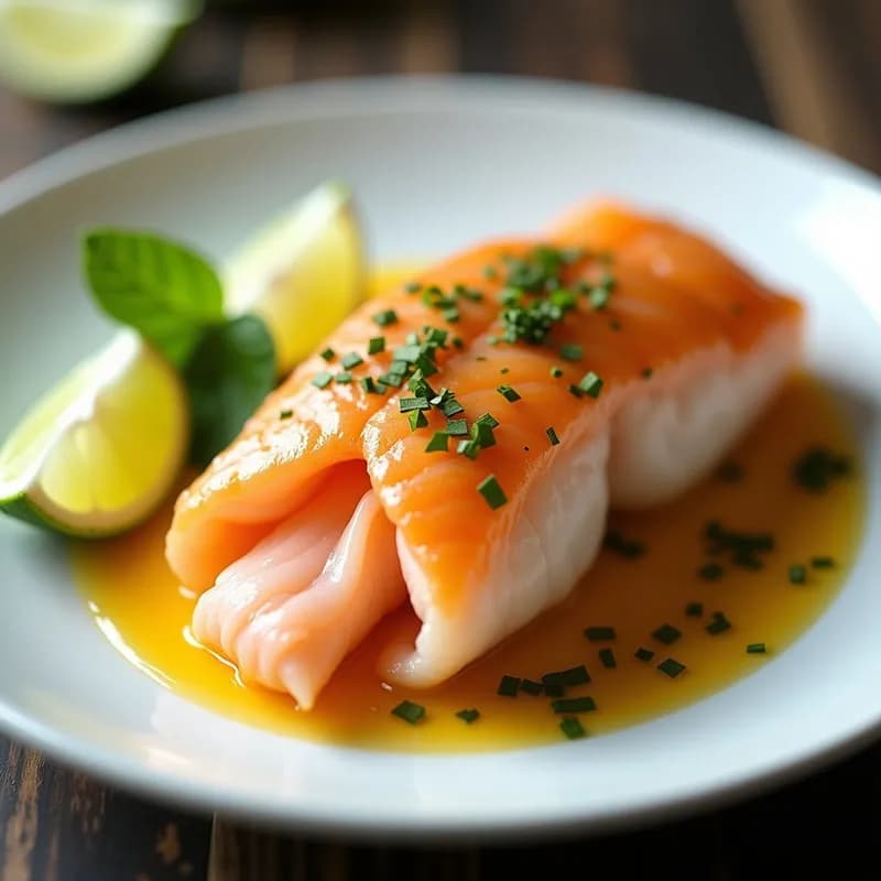 Salmón en Papillote con Espárragos y Limón