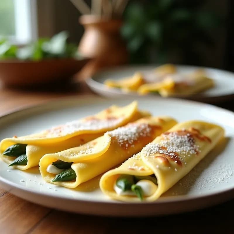 Crepes de Espinacas y Ricotta