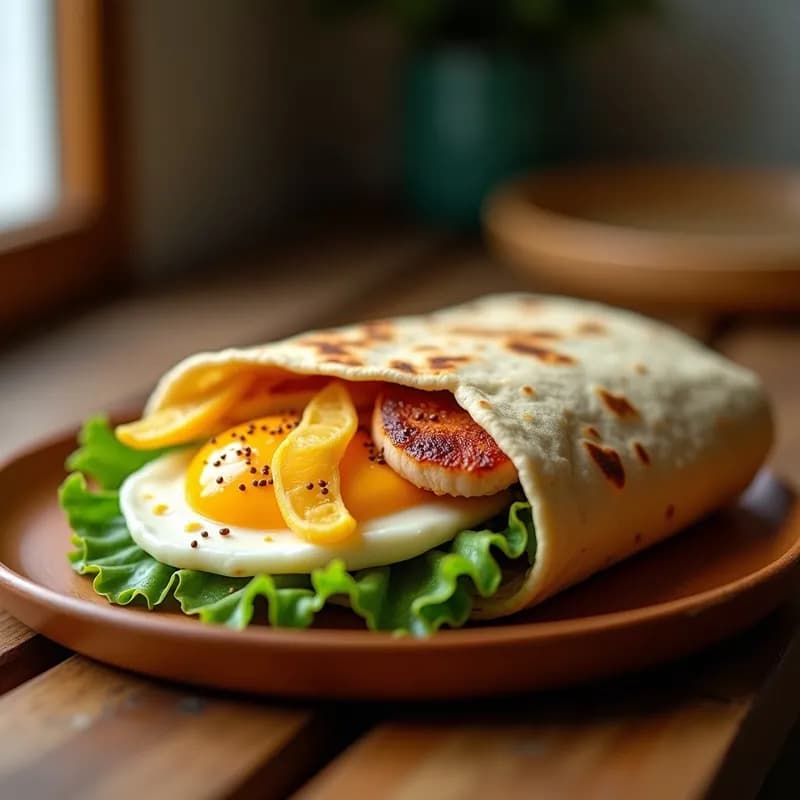 Wrap Integral de Pavo, Queso y Huevo Duro