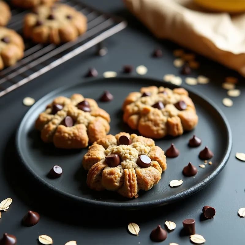 Galletas de Avena y Plátano (3 Ingredientes)