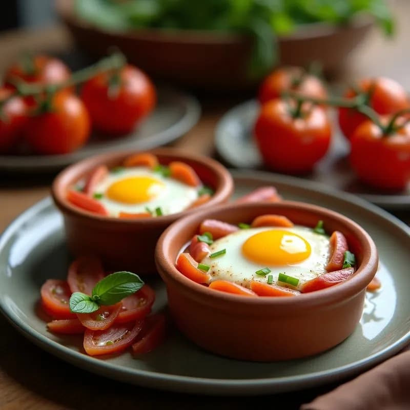 Huevos al Plato con Chorizo
