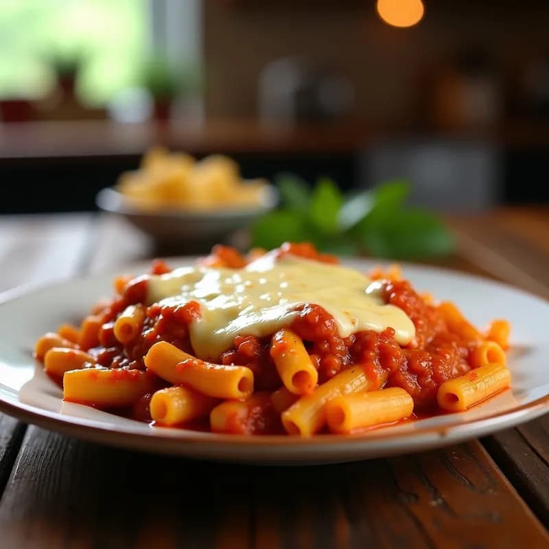Macarrones con Chorizo Gratinados