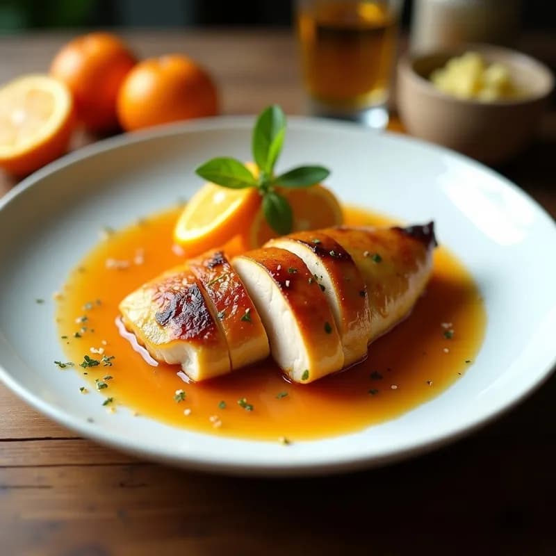 Pollo a la Naranja Saludable (Sin Freír)