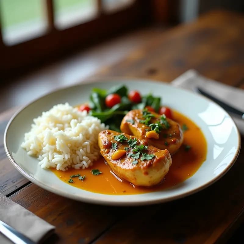 Pollo al Curry con Leche de Coco Ligera
