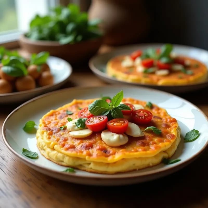 Tortilla Francesa Vegana de Harina de Garbanzo