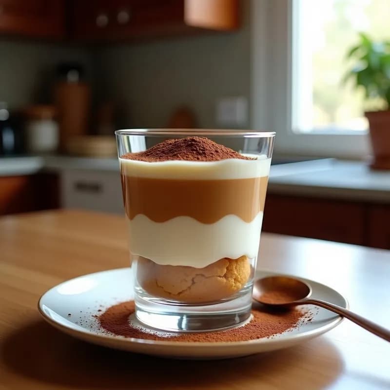 Tiramisú Saludable en Vaso