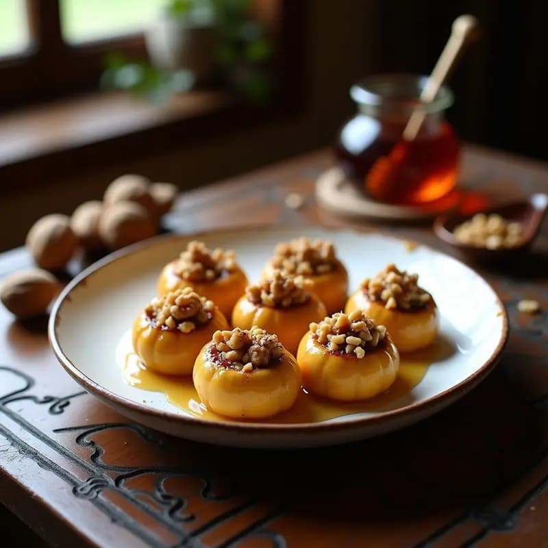 Aaib Majboub de Higos Rellenos con Nueces y Miel: Postre Libio Tradicional y Energético