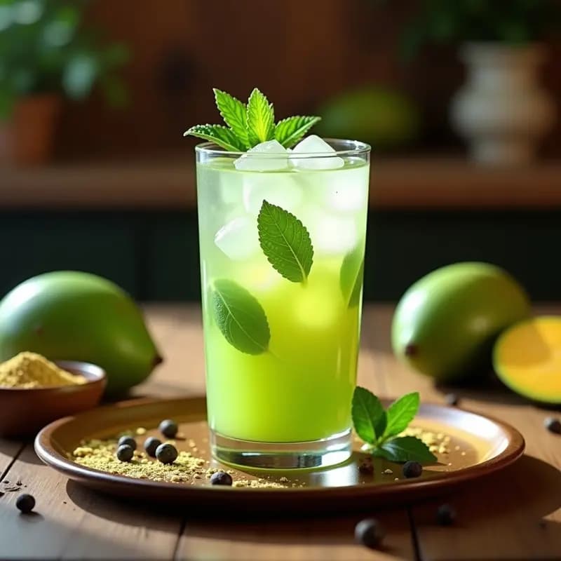 Aam Panna: Bebida India de Mango Verde y Menta para el Verano Refrescante