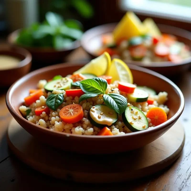Abuná de Quinoa y Vegetales: Receta Boliviana Vegana con Salsa de Maní