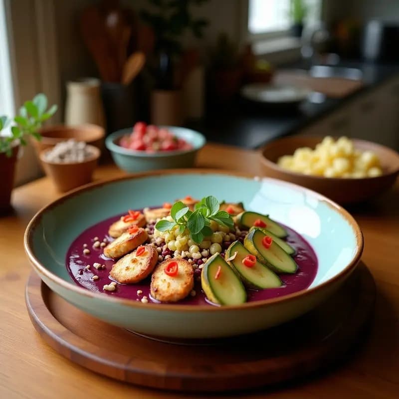Açaí Bowl con César Salad y Pollo a la Plancha: Receta Fusion Saludable