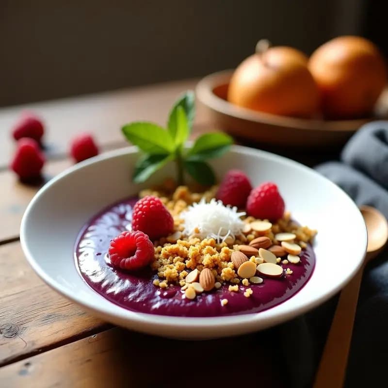 Açaí Bowl con Granola de Cúrcuma y Semillas de C Million: Desayuno Brasilero Antiinflamatorio
