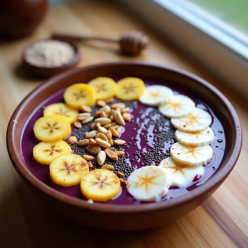 Açaí Na Tigela com Leite Condensado: Desayuno Brasileño Dulce y Nutritivo