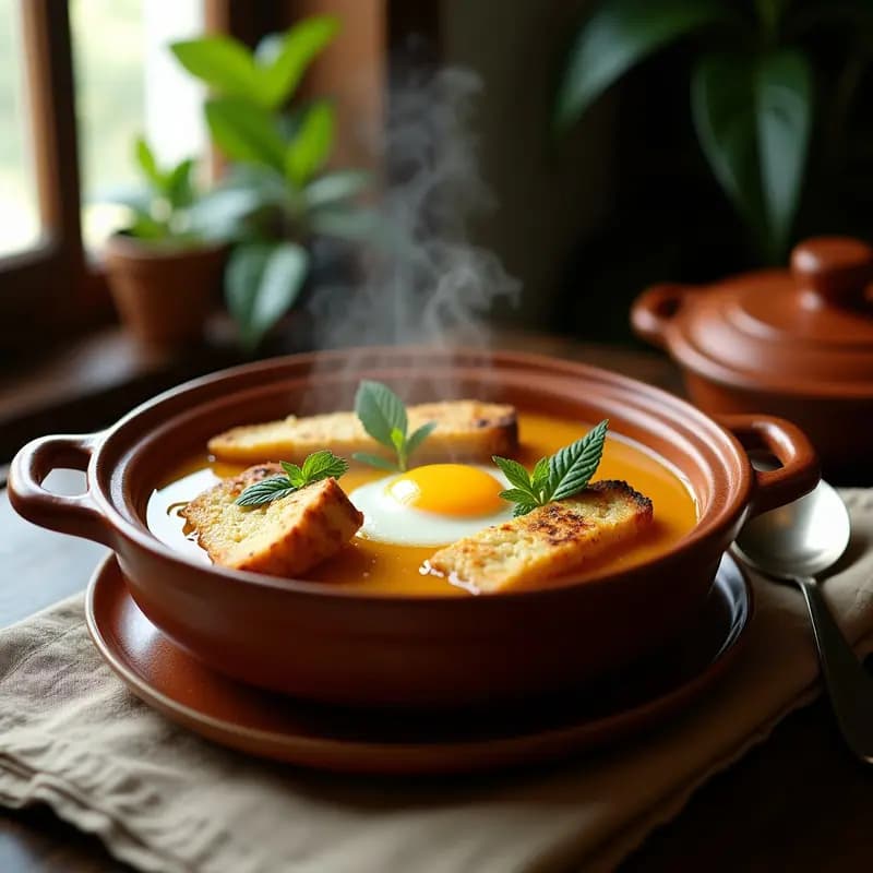 Acorda Alentejana con Pan de Maíz y Bacalao: Receta Portuguesa Tradicional