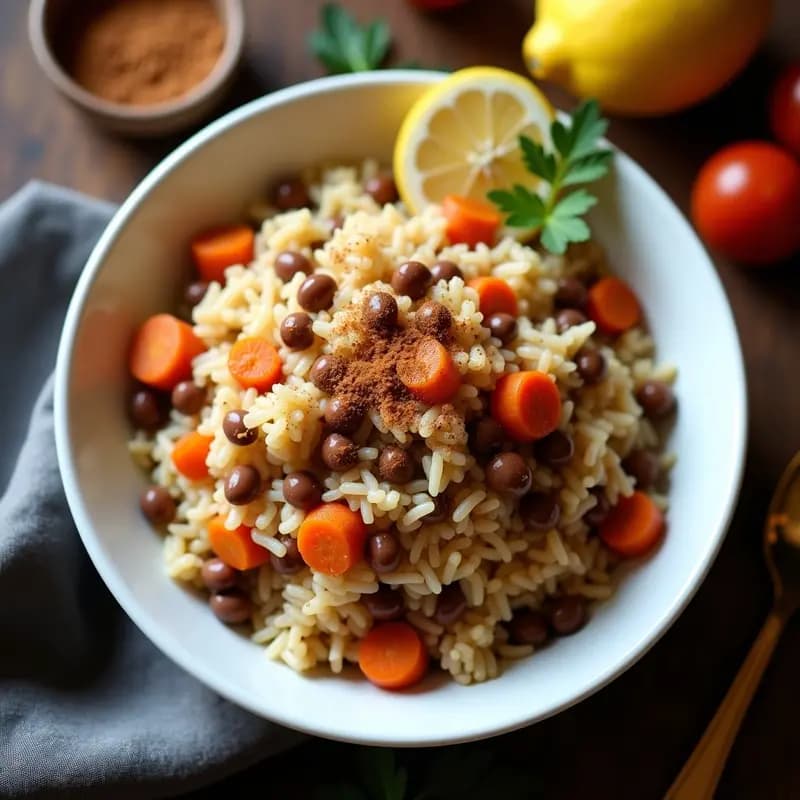 Addas Polow con Pasas y Zanahorias: Receta Iraní de Arroz y Lentejas en Olla Lenta