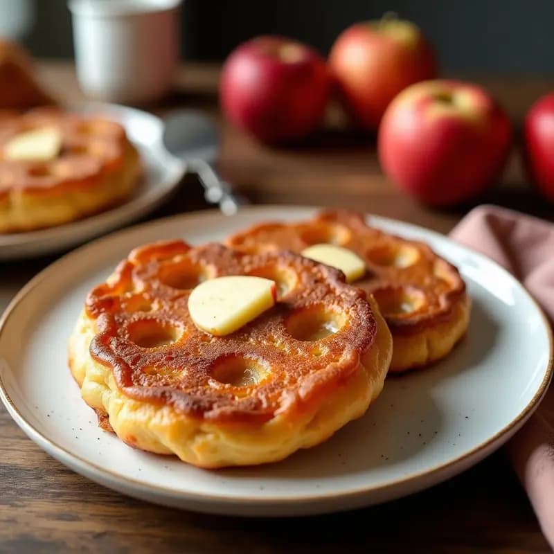 Aebleskiver Danés: Panqueques Esféricos Rellenos de Manzana y Canela en Airfryer