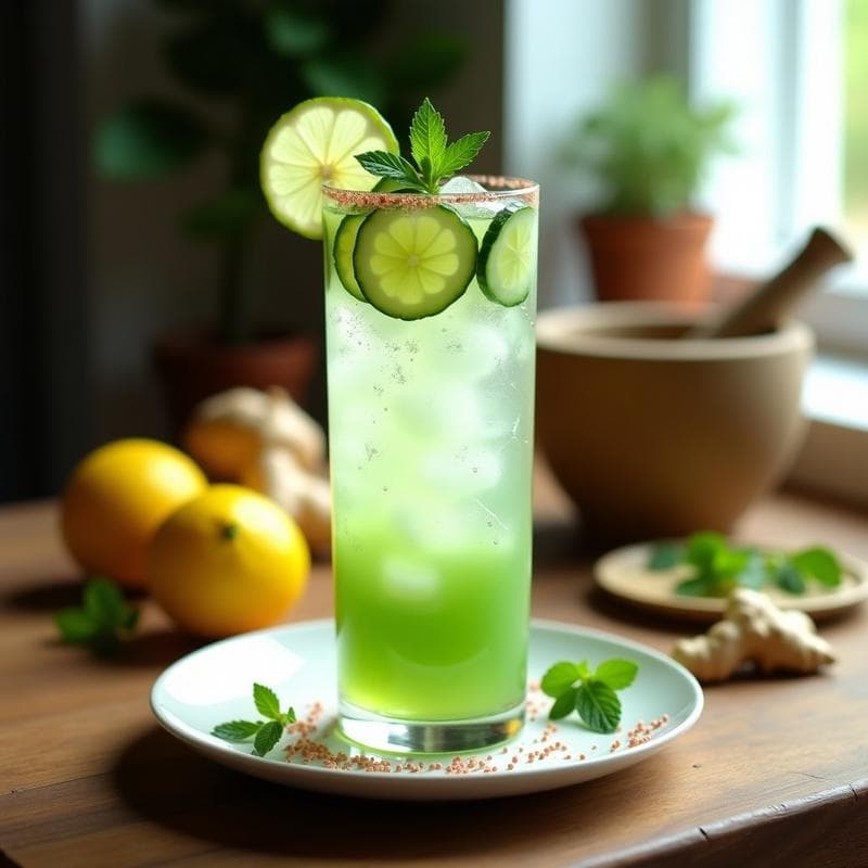 Agua Fresca de Pepino, Jengibre y Limón: Bebida Detox y Digestiva en 5 Minutos