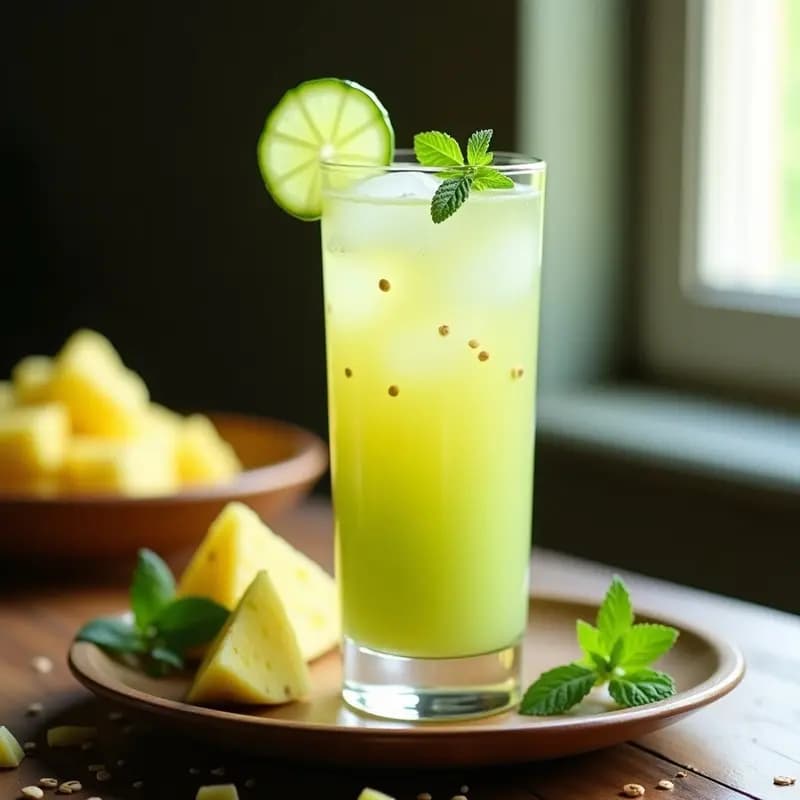 Agua Fresca de Pepino y Piña con Linaza: Bebida Mexicana Digestiva y Diurética