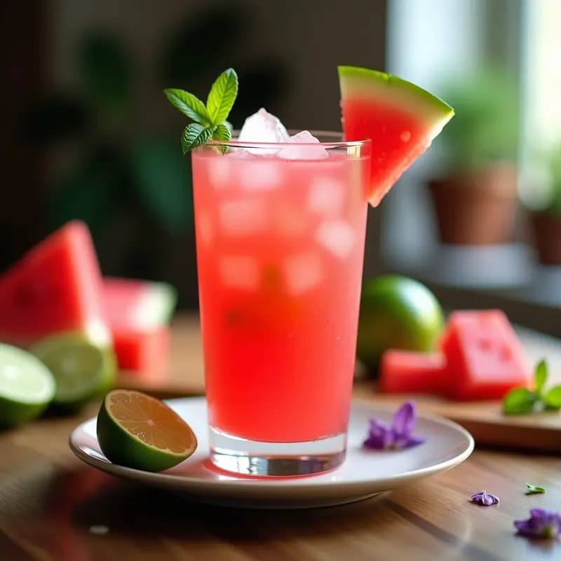 Agua Fresca de Sandía y Albahaca: Refresco Mexicano Natural Sin Azúcar