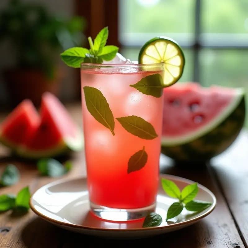 Agua Fresca de Sandía y Albahaca: Bebida Mexicana Hidratante y Sin Calorías
