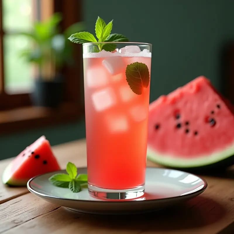 Agua Fresca de Sandía y Hierbabuena: Bebida Mexicana Refrescante y Natural