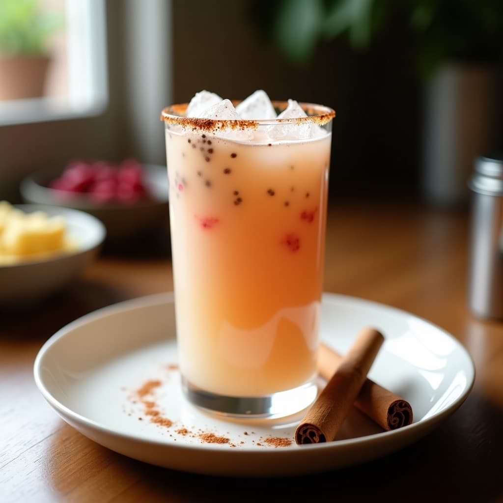 Bebida de Agua de Horchata con Chía y Rosa Mosqueta: Receta Refrescante Sin Azúcar