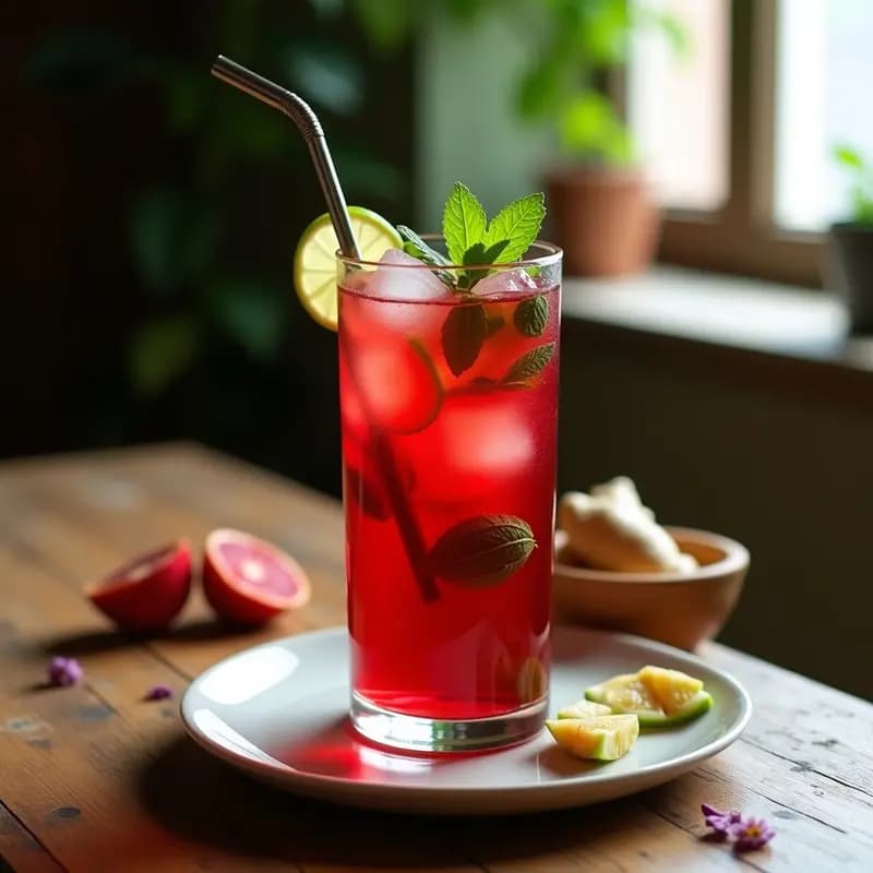 Agua de Jamaica con Jengibre y Limón: Bebida Mexicana Depurativa y Sin Calorías