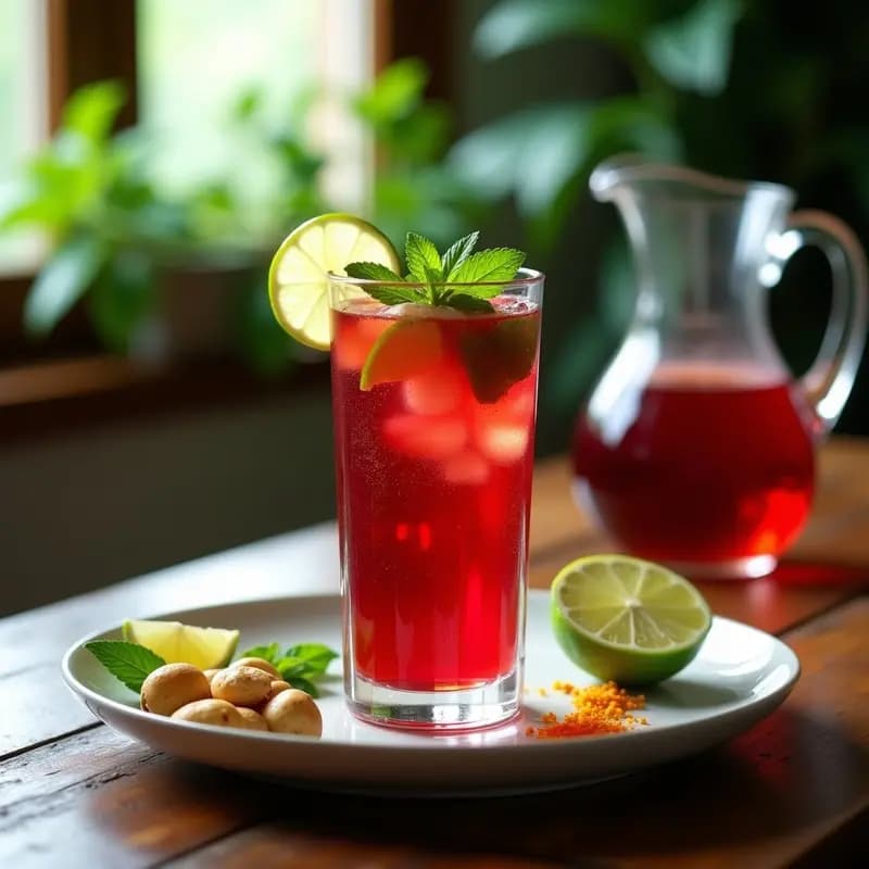 Agua de Jamaica con Jengibre: Infusión Colombiana Depurativa y Sin Azúcar