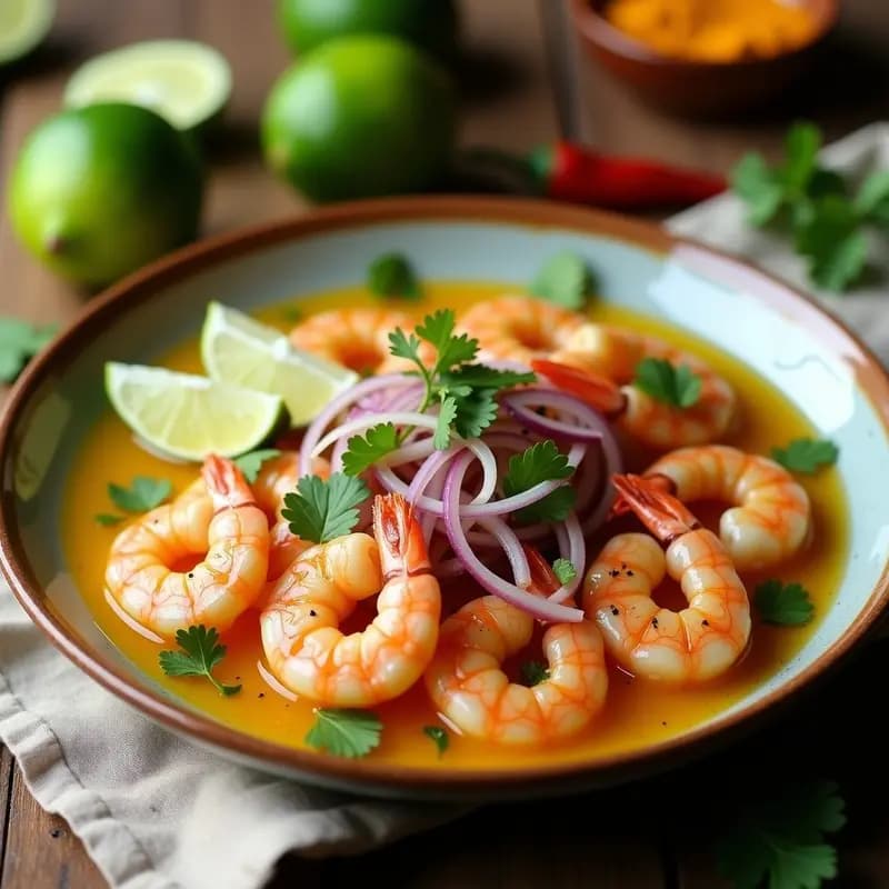 Aguachile de Camarón con Cúrcuma y Lima: Receta Mexicana Considerada Afrodisíaca