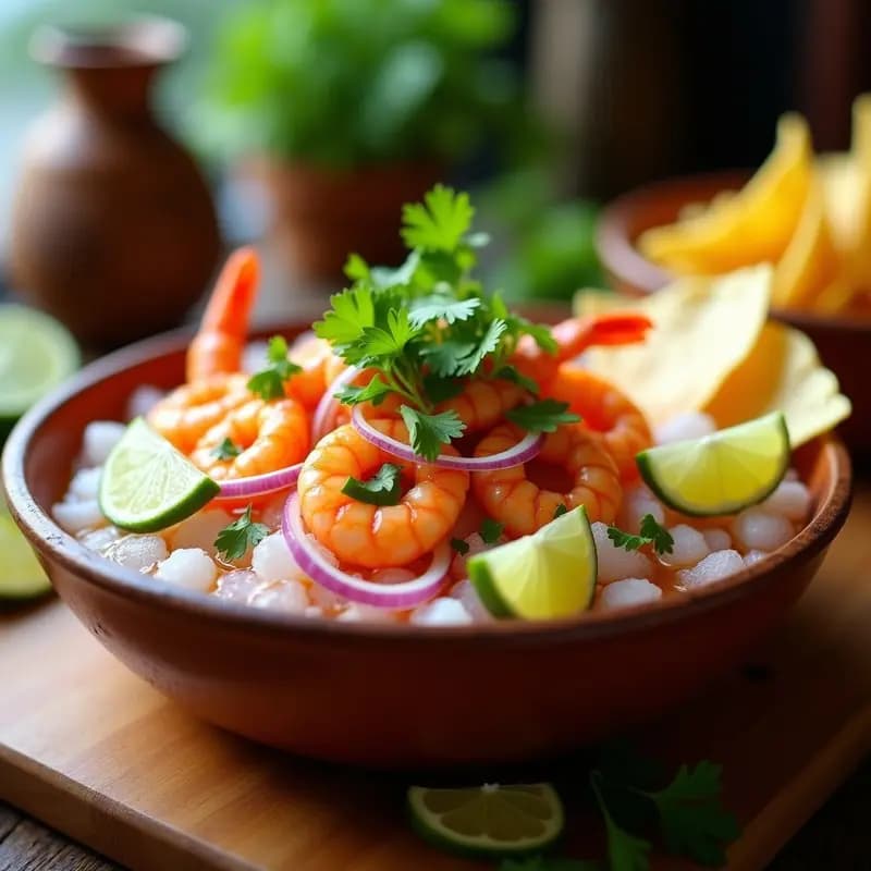 Aguachile de Camarón con Cítricos y Cilantro: Receta Mexicana Express Sin Cocción