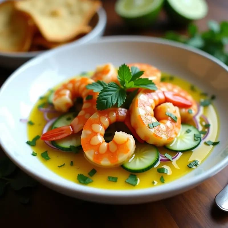 Aguachile de Camarones con Cúrcuma y Lima: Receta Mexicana Detox y Alta en Proteína