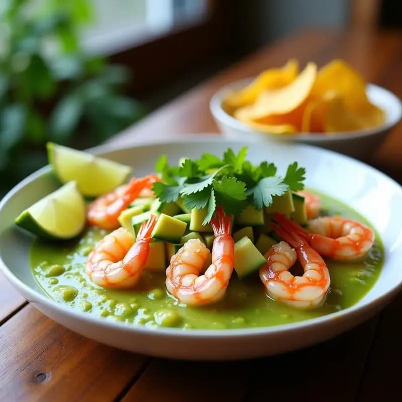 Aguachile de Camarones con Limón y Chile Verde: Ceviche Mexicano Picante y Fresco