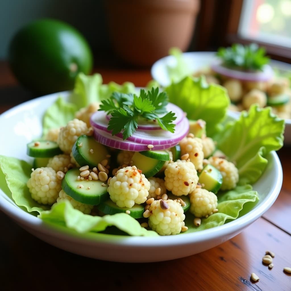 Aguachile de Coliflor y Aguacate: Receta Vegana Mexicana con Toque Picante