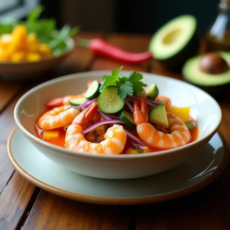 Aguachile de Mango y Cucarachas de Mar (Langostinos): Receta Mexicana Picante y Refrescante