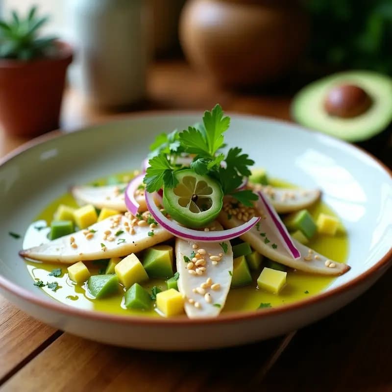 Aguachile de Pescado Blanco con Aguacate y Lima: Receta Mexicana Picante y Ácida