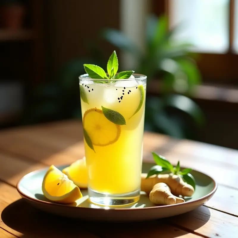 Aisperú de Limón con Jengibre y Albahaca: Bebida Peruana Refrescante en 10 Minutos