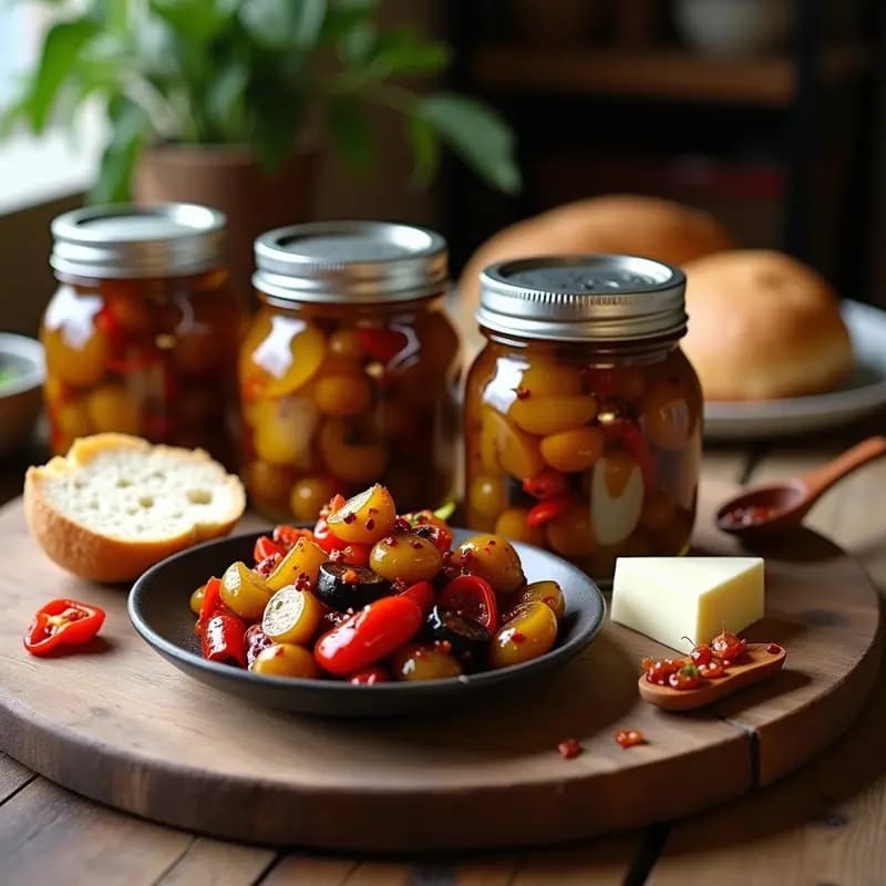 Ajar de Berenjena y Pimientos: Conserva Georgiana Picante y Versátil