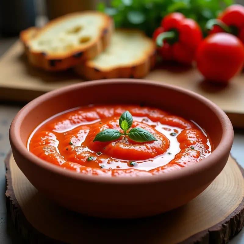 Ajar Blanko Bulgaro de Pimientos Rojos Asados: Salsa Tradicional Sin Tomate