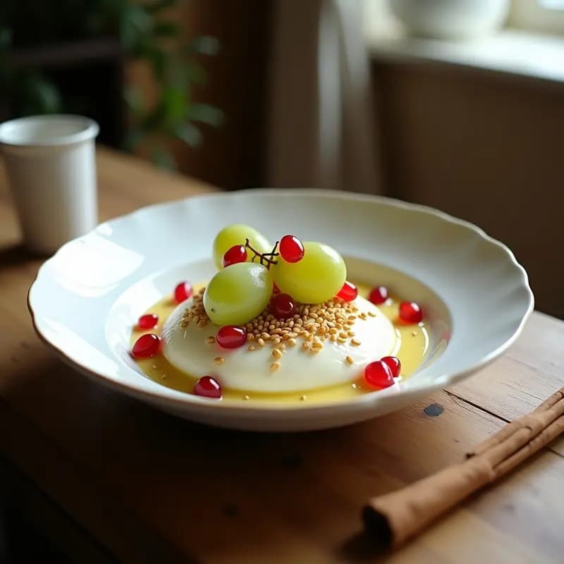AjarBlanco Andaluz con Uvas y Granado: Postre Árabe-Andaluz Sin Horno