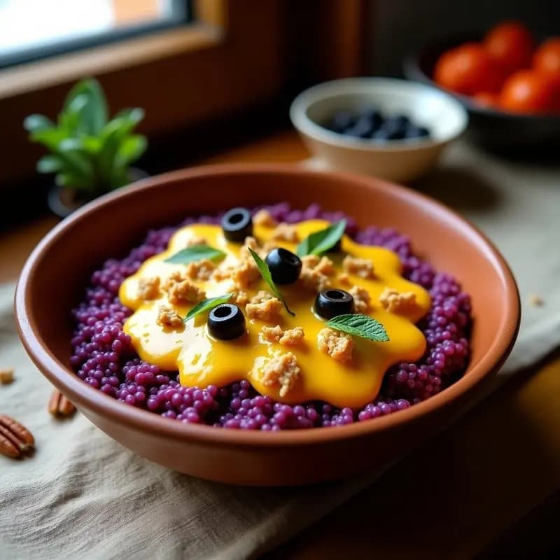 Ají de Gallina con Arroz Morado y Cancha Serrana: Receta Peruana Reconfortante