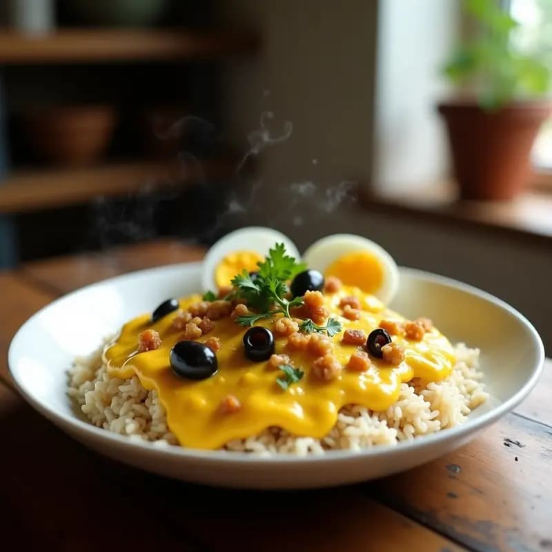 Aji de Gallina con Arroz Basmati y Uvas Pasas: Receta Peruana Cremosa y Tradicional