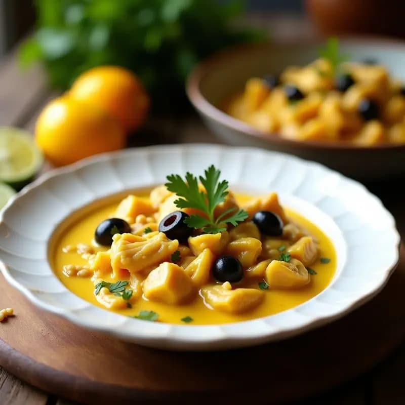 Aji de Gallina con Palmito: Receta Peruana Light con Leche Evaporada Desnatada