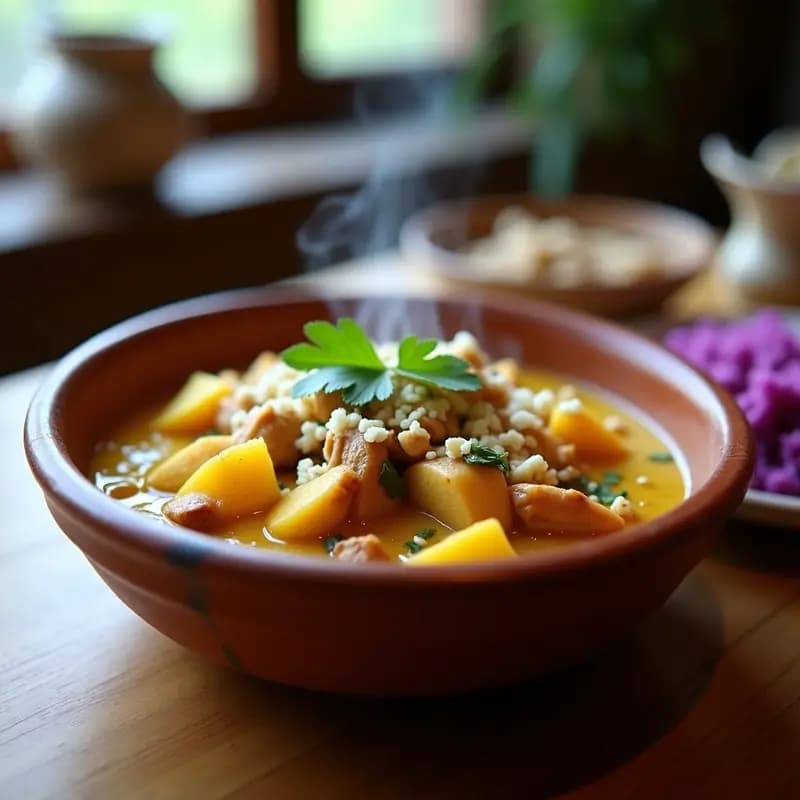 Ají de Gallina con Papas Nativas: Receta Peruana en Olla Express y Alta en Proteína