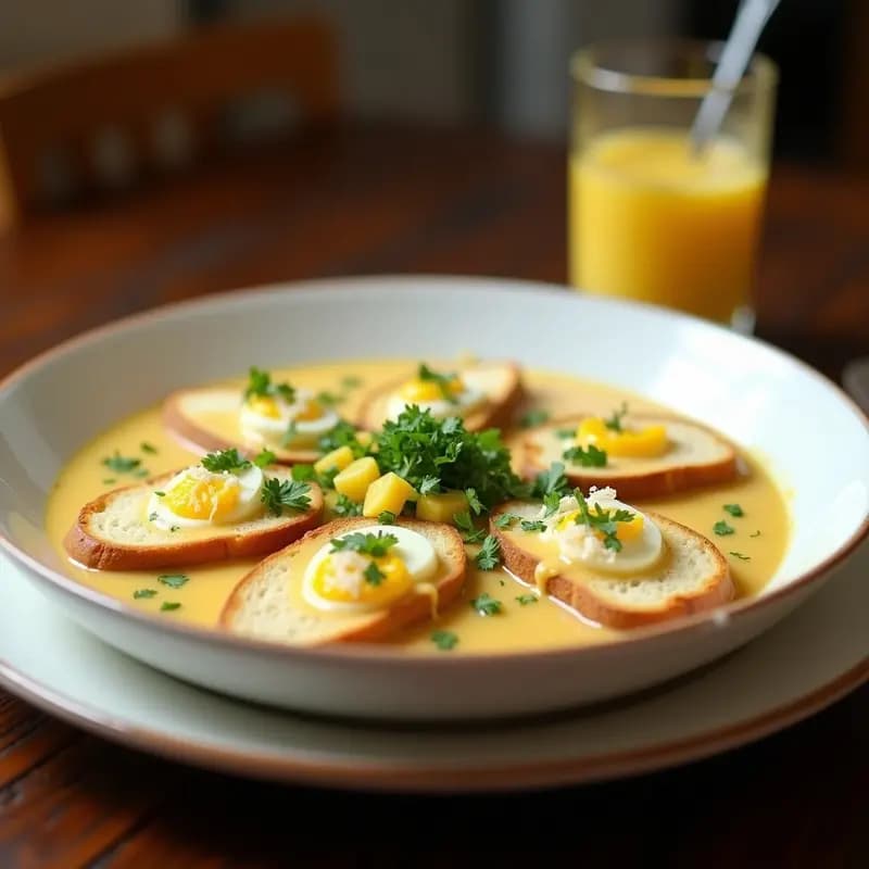 Aji de Gallina Peruano: Crema de Pollo con Leche y Pan en Sartén