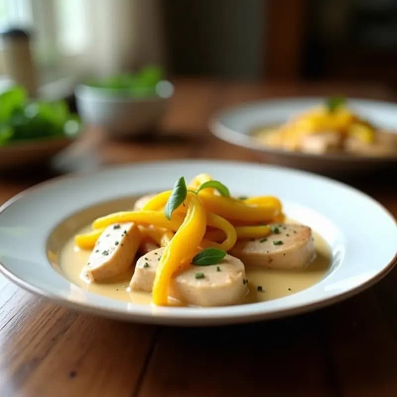 Aji de Gallina con Rajas de Pimiento Amarillo: Receta Peruana Cremosa y Sin Lácteos